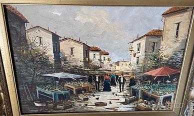 Quadro Di Apicella Giulio Giovanni “Mercato"