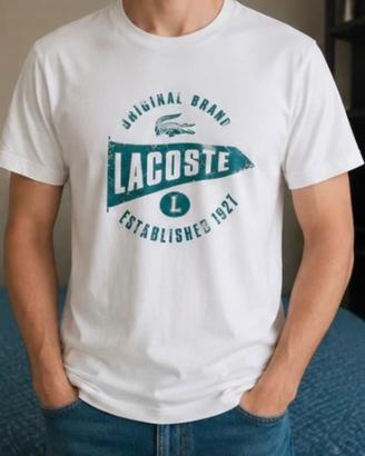 T-shirt bianca Lacoste