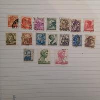 17 francobolli serie Michelangelo italiani