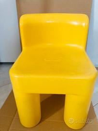 Sedia per bambini Little Tikes gialla resistente