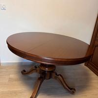 Tavolo rotondo in legno allungabile