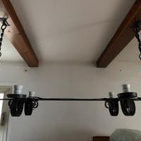 Lampadario in ferro battuto