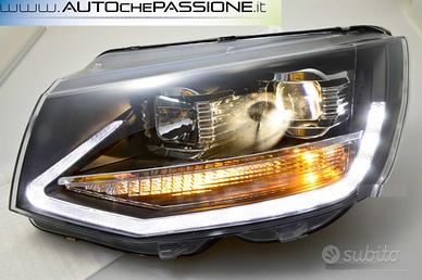 Coppia fanali nero led per VW T5 2009>2015