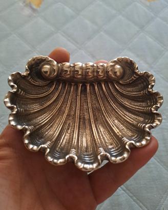 Vassoietto a conchiglia argento 800 anni 70