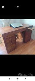 Scrivania teak legno massello vintage