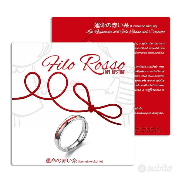 Coppia anelli filo rosso del destino - Abbigliamento e Accessori In vendita  a Lucca