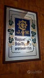 Specchio pubblicitario vintage birra Augustiner Mü