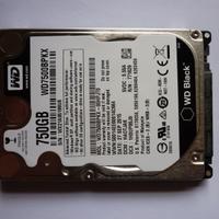 HDD 750GB 2,5" WD CAVIAR BLACK 7200 RPM
