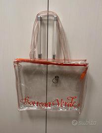 Borsa bottega verde trasparente