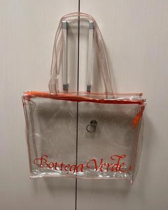 Borsa bottega verde trasparente