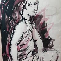 Quadro di donna di Sergio Sorgini da collezione