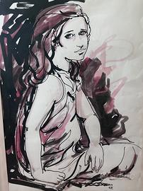 Quadro di donna di Sergio Sorgini da collezione