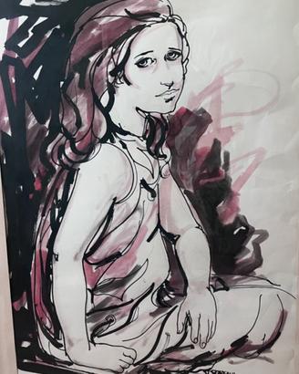 Quadro di donna di Sergio Sorgini da collezione