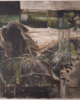 Quadro originale "Tronco caduto" di Brian Mobbs