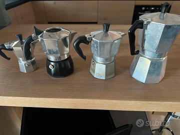 4 moka in alluminio funzionanti