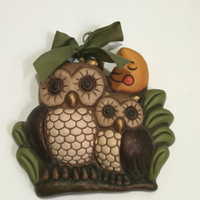 Formella Thun coppia di gufi - grande