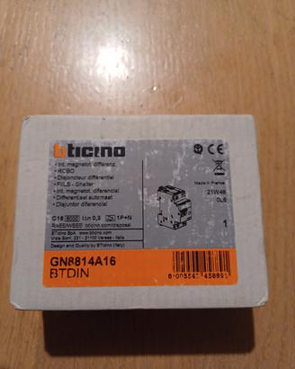 interruttore magnetotermico differenziale gn8814a1