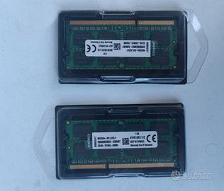 Ram pc notebook 4gb 2x2gb ddr3 1600 mhz kingston