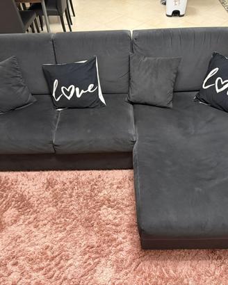 Divano nero 3 posti