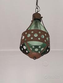 due lampadari fatti a mano in rame