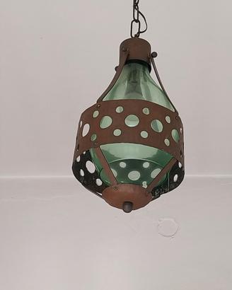 due lampadari fatti a mano in rame