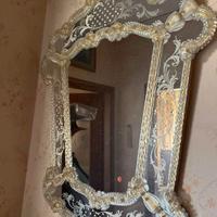 Specchio veneziano in vetro di murano
