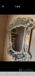 Specchio veneziano in vetro di murano