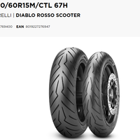 coppia pneumatici Pirelli 120/70/15 -160/60/15