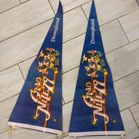 Vintage 1979 Disneyland Flag Banner Mickey Minnie