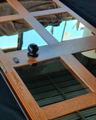 Porta  con sopraluce e vetri privacy 