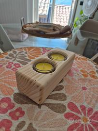 Portacandele in legno