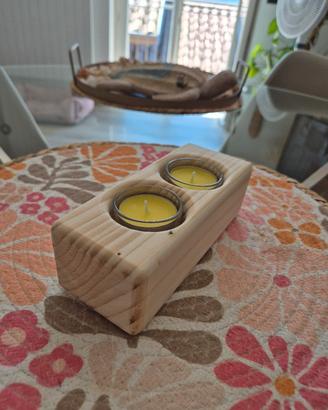 Portacandele in legno
