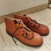 Scarponi antinfortunistici vintage in vera pelle 