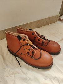 Scarponi antinfortunistici vintage in vera pelle 