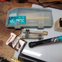 Lotto 4 canne pesca Decathlon ed accessori x TE