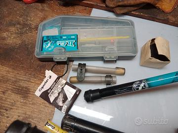 Lotto 4 canne pesca Decathlon ed accessori x TE