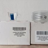 12 Tazzine da caffè Lavazza in vetro con piattino 