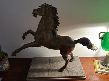 Cavallo Rampante Statua in Bronzo oltre 100 anni