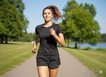 Tshirt Pantaloncini Donna TG. M Running Palestra