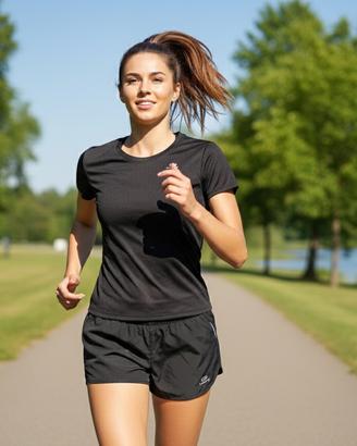 Tshirt Pantaloncini Donna TG. M Running Palestra