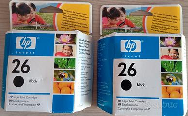Due Cartucce Genuine autentiche HP 26 Black ,Nuove