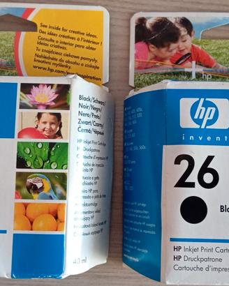 Due Cartucce Genuine autentiche HP 26 Black ,Nuove