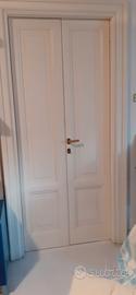 Porta in legno due ante bianca
