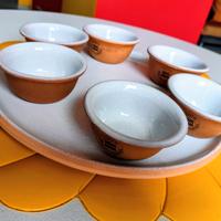 Set pinzimonio in terracotta, vintage 