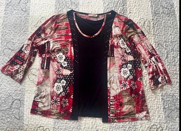 twin set gemelli donna taglia 47 top camicia