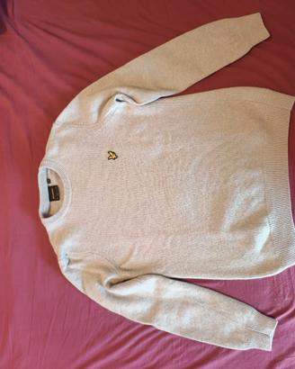Maglione Lyle & Scott bianco taglia M