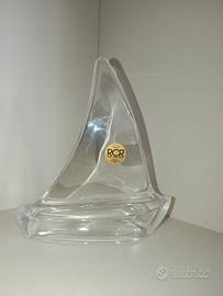 Barca a vela in cristallo 