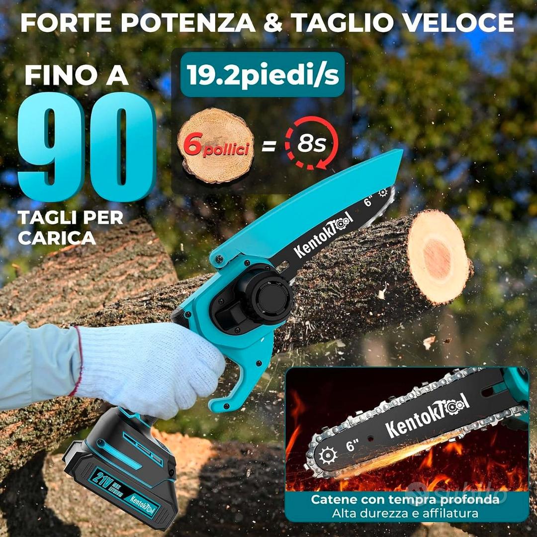 NUOVO Mini Motosega a Batteria per Potatura 4000mA