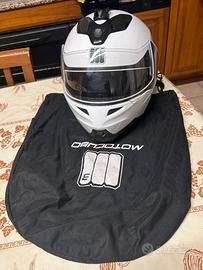 Casco modulare MotoCubo bianco (Taglia S)