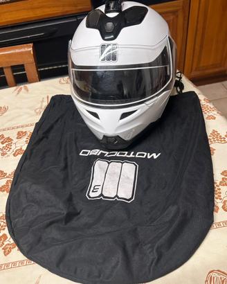 Casco modulare MotoCubo bianco (Taglia S)